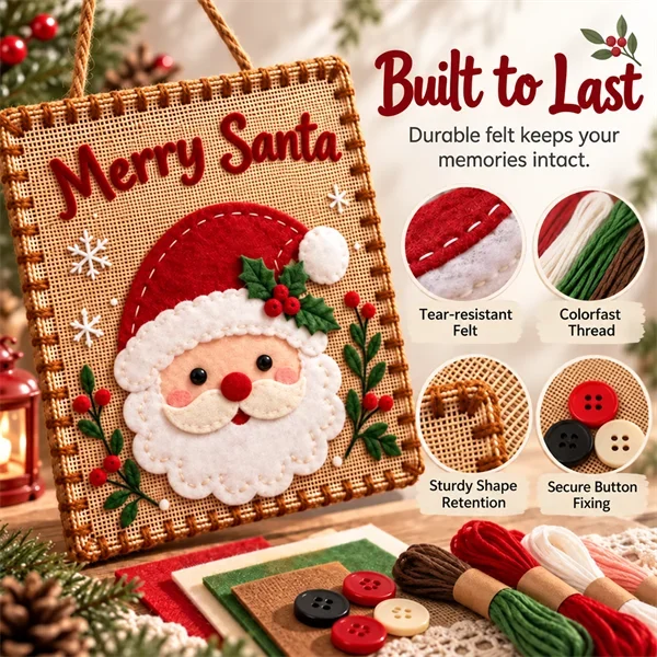 Christmas felt ornament close-up