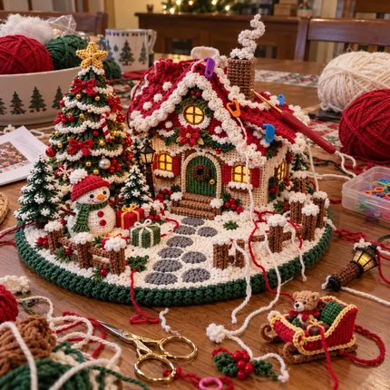 Winter village by Audovera