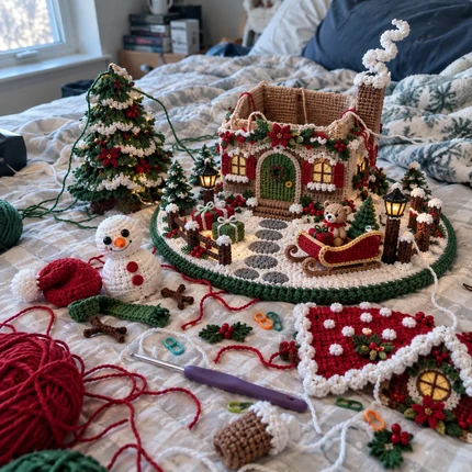 Winter village by Bova