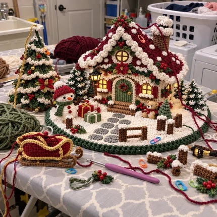 Winter village by Fara