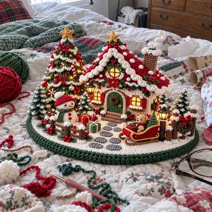 Winter village by Gertrudis