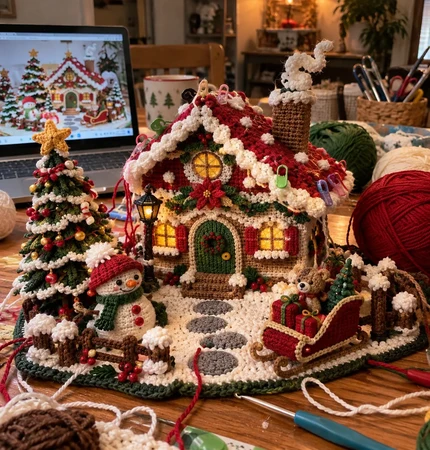 Winter village by Liafburga
