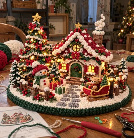 Winter village by Loveday