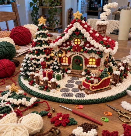 Winter village by Aldith