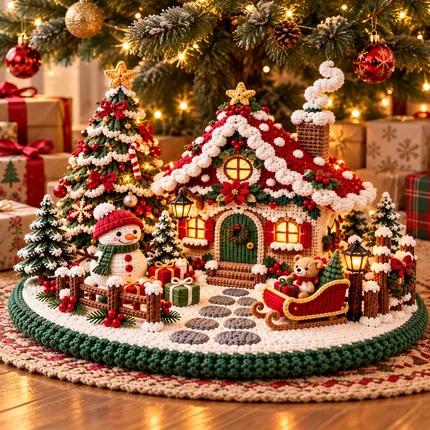 Winter Village Chalet - Festive display
