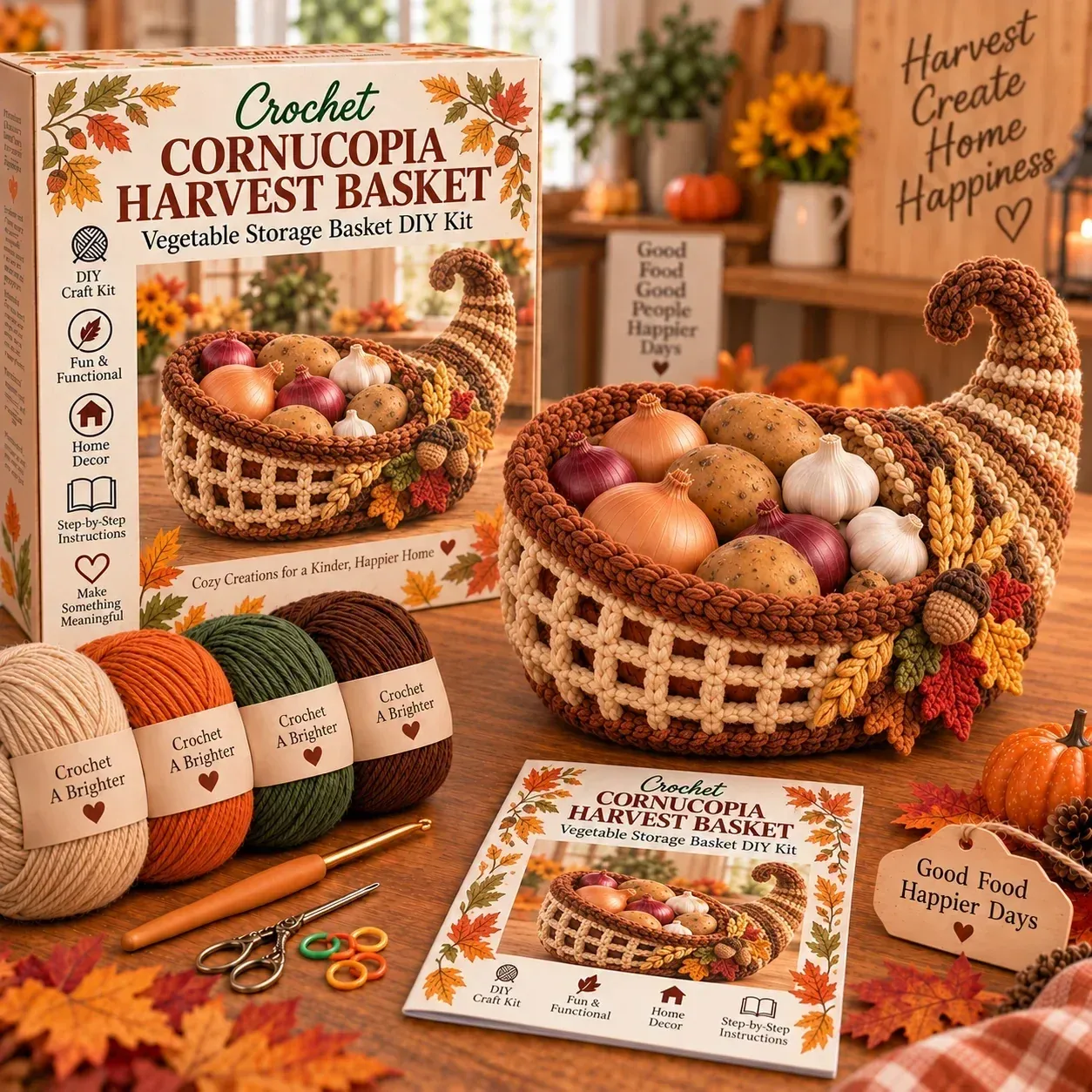 Harvest Horn Cornucopia Basket