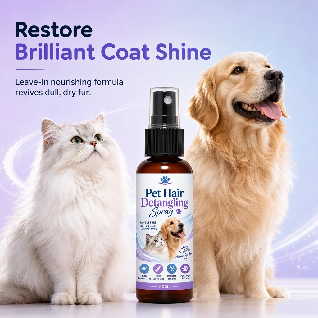 Pet detangling and grooming spray – pair with a suitable comb