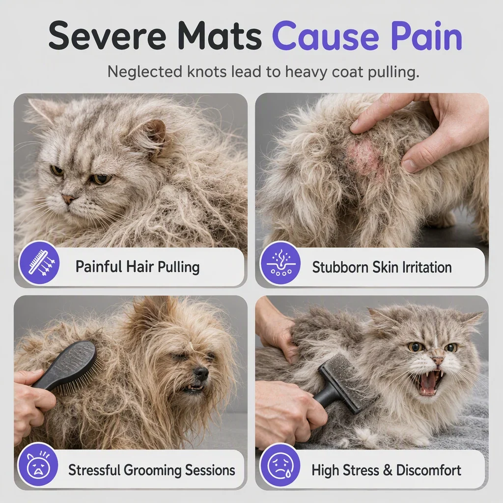 Pet detangling and grooming spray – cosmetic coat care