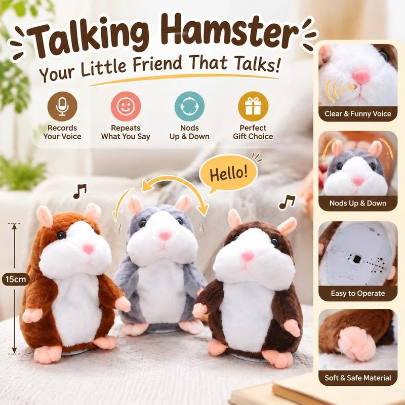 Talking hamster features