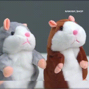 Talking hamster repeating voice
