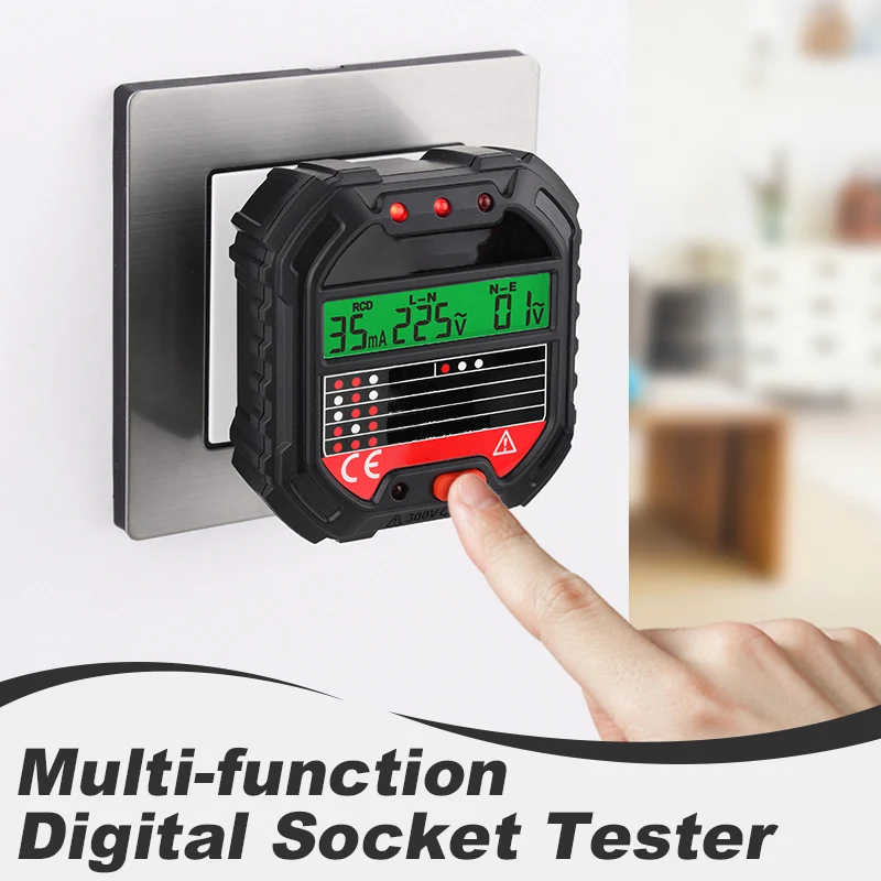 Digital Outlet Wiring Tester – LCD indications