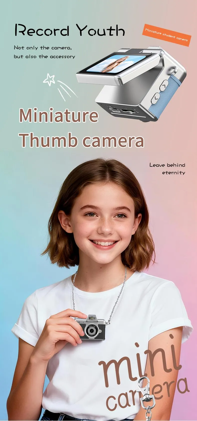 Mini Digital Camera with 1.47 in LCD Screen 1080P Feel of Old 90s Photographs, Keychain Size, Birthday Gifts,Christmas Gifts