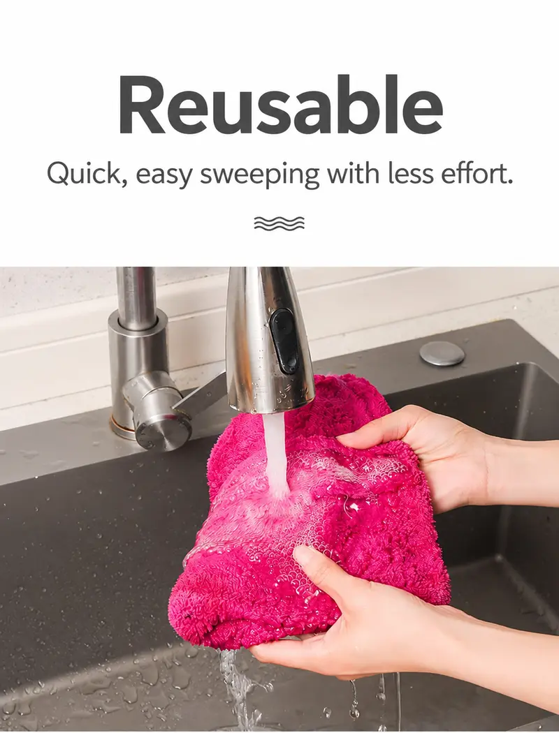 Reusable washable broom cover