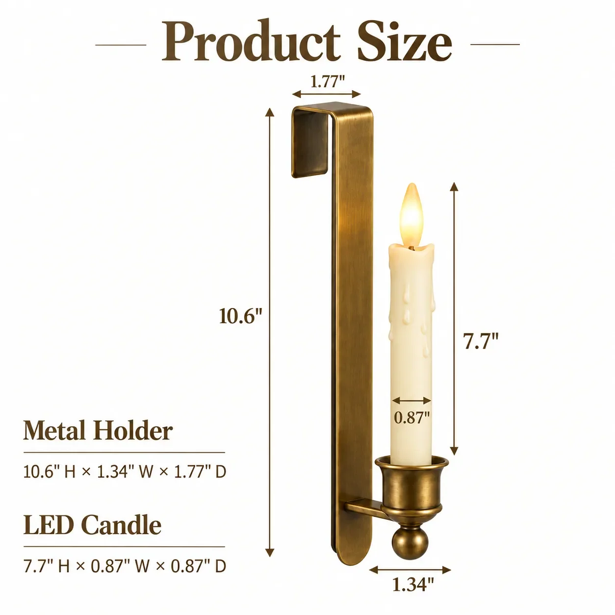 Cabinet candle product size details