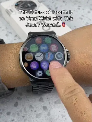 Animated product demonstration of the Watch5 smartwatch