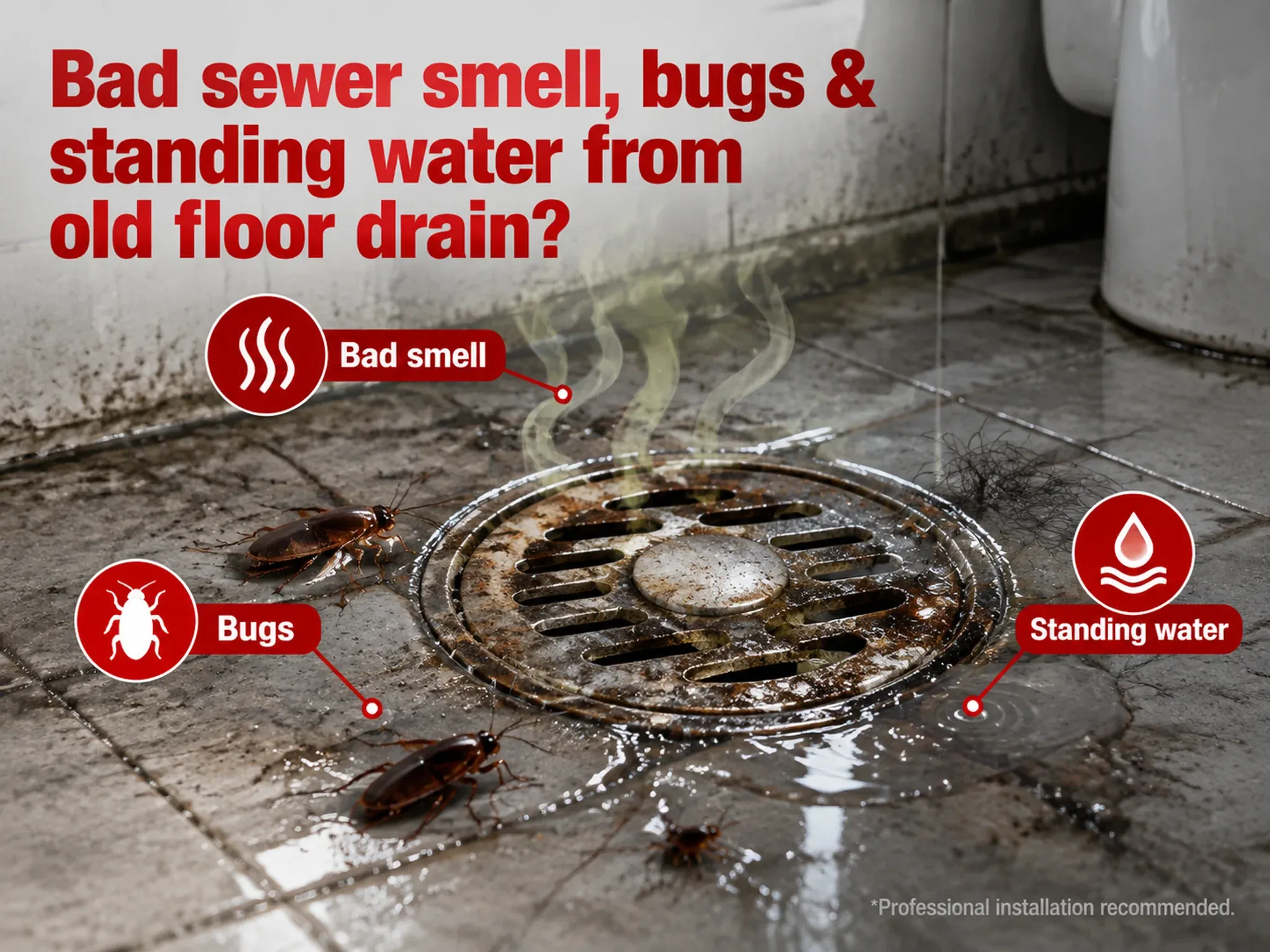 Thickened stainless steel floor drain product detail