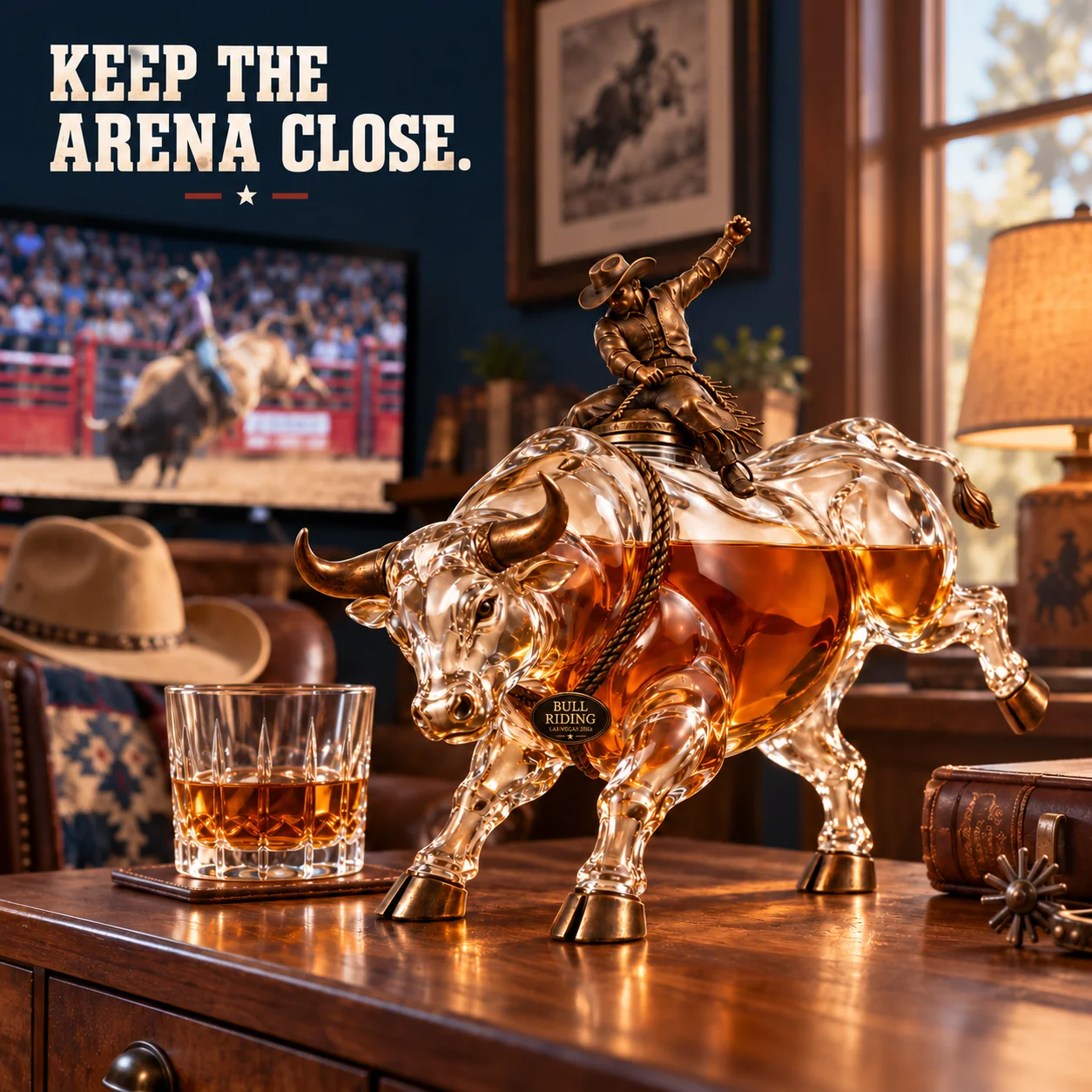 Eight Seconds whiskey decanter gallery detail image nine