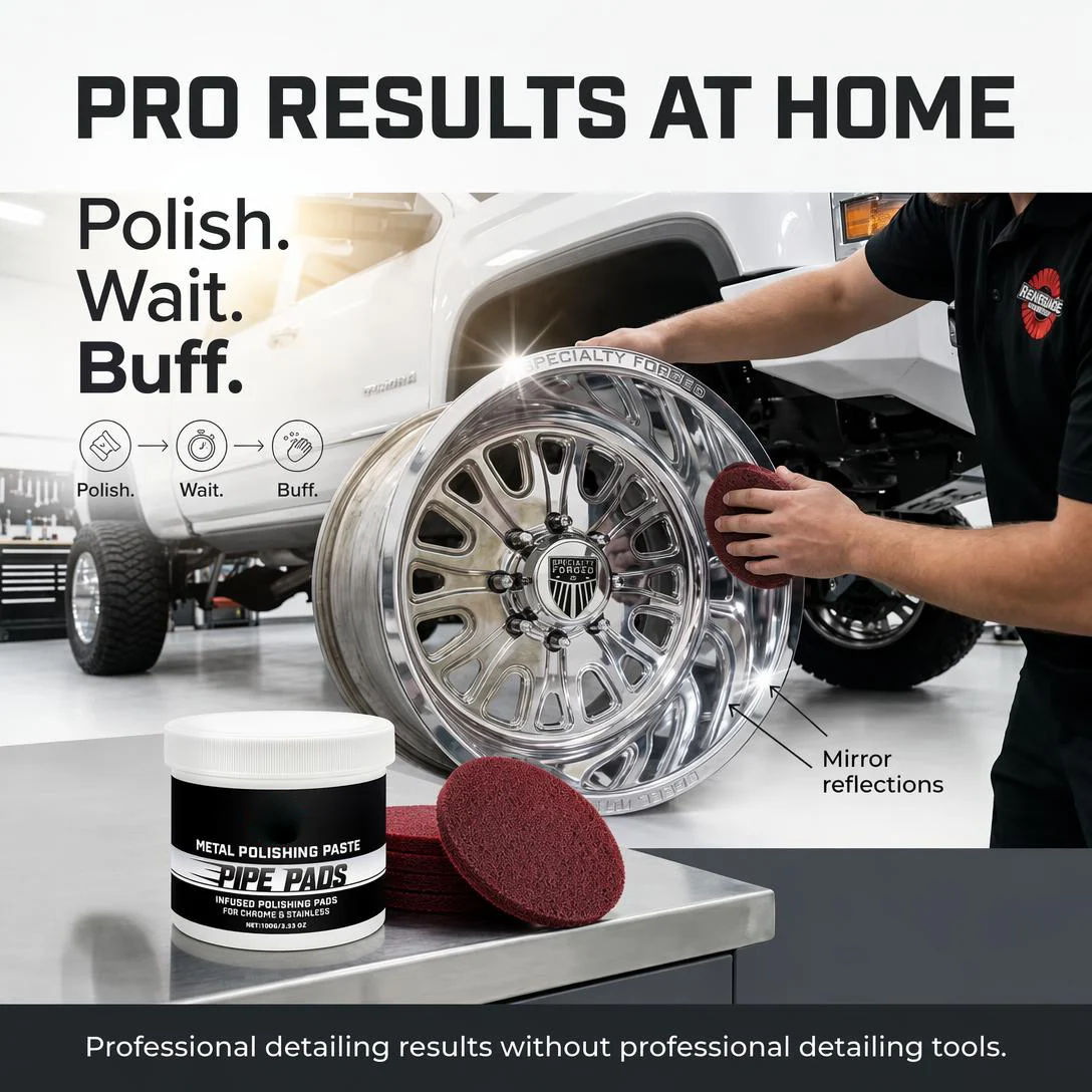 Buffing chrome to achieve a polished finish