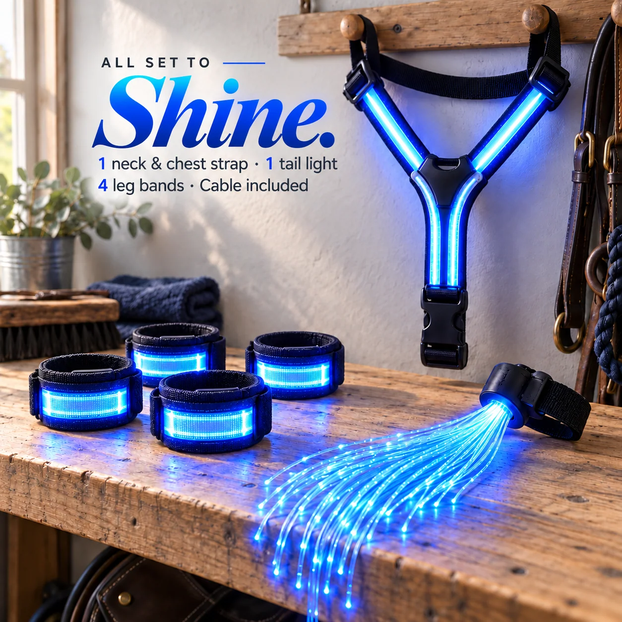 LED horse lighting set — presentation and evening inspiration