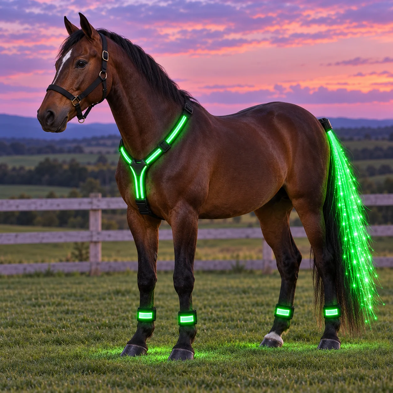 LED horse light set — another equestrian styling view