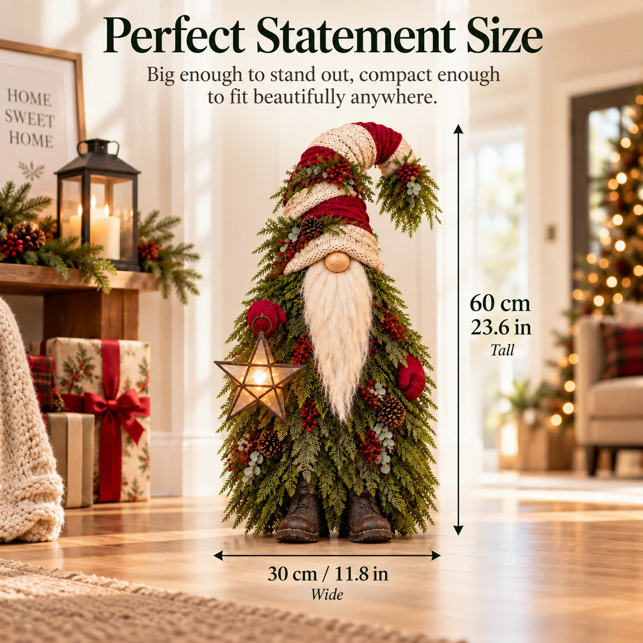 Evergreen Star Gnome size reference