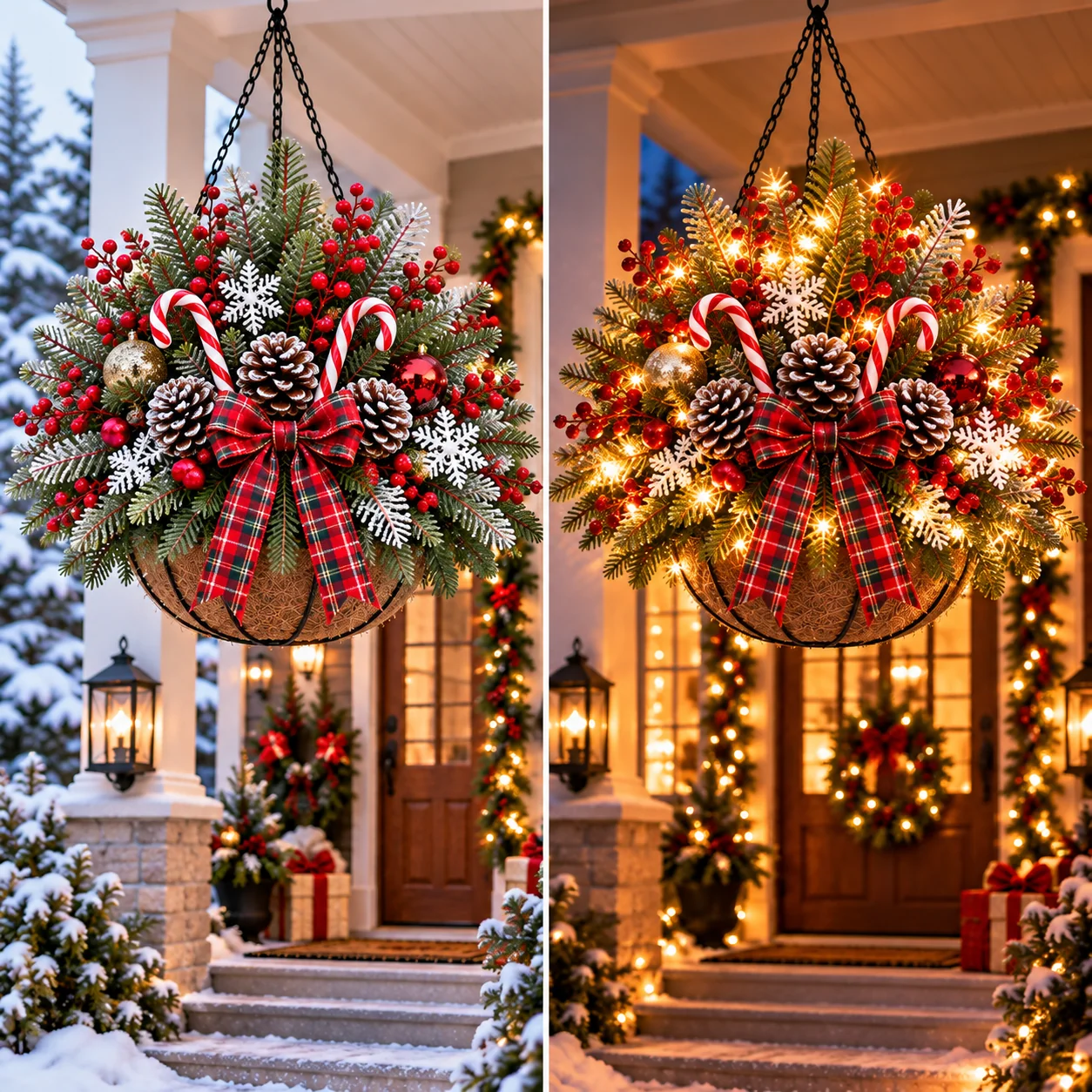 Christmas hanging basket detailed product information