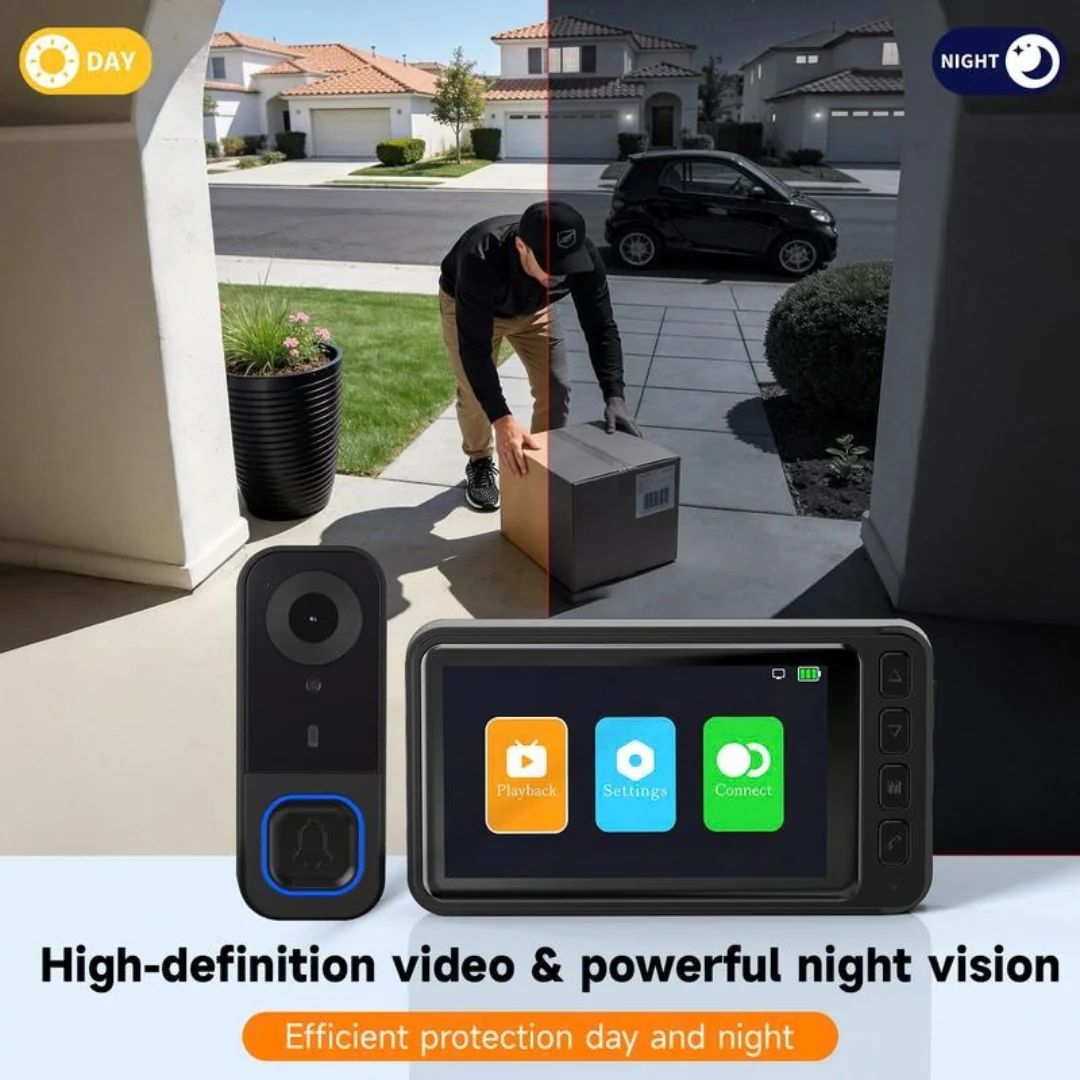 EntryView HD daytime view and infrared night vision