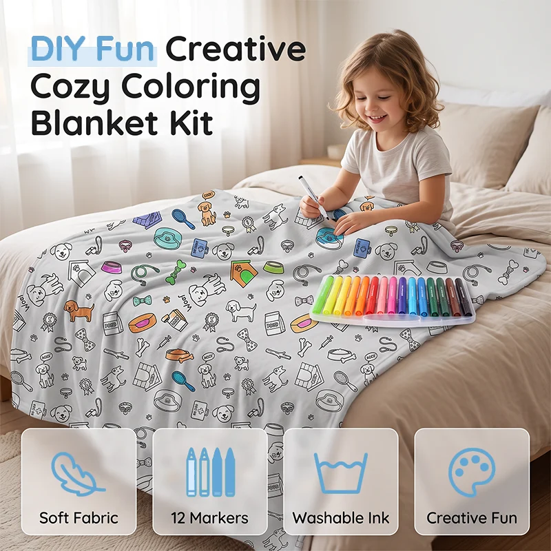 DIY creative coloring blanket
