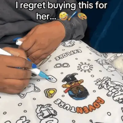 Color your own creative blanket kit