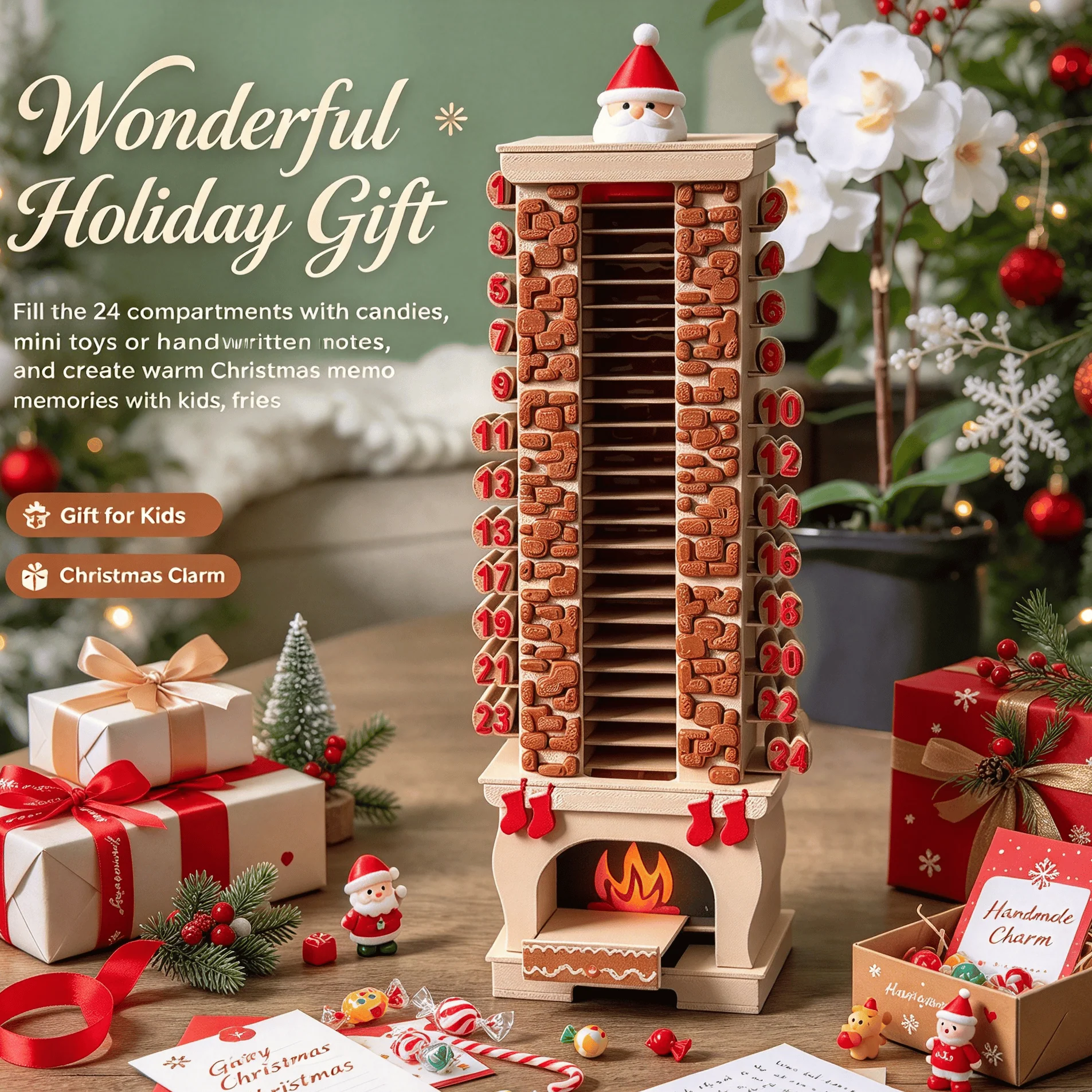 Sliding Santa Advent Calendar