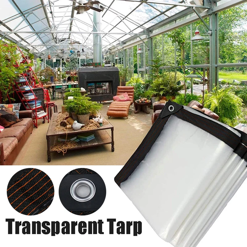 Heavy duty transparent waterproof PE tarp for outdoor protection