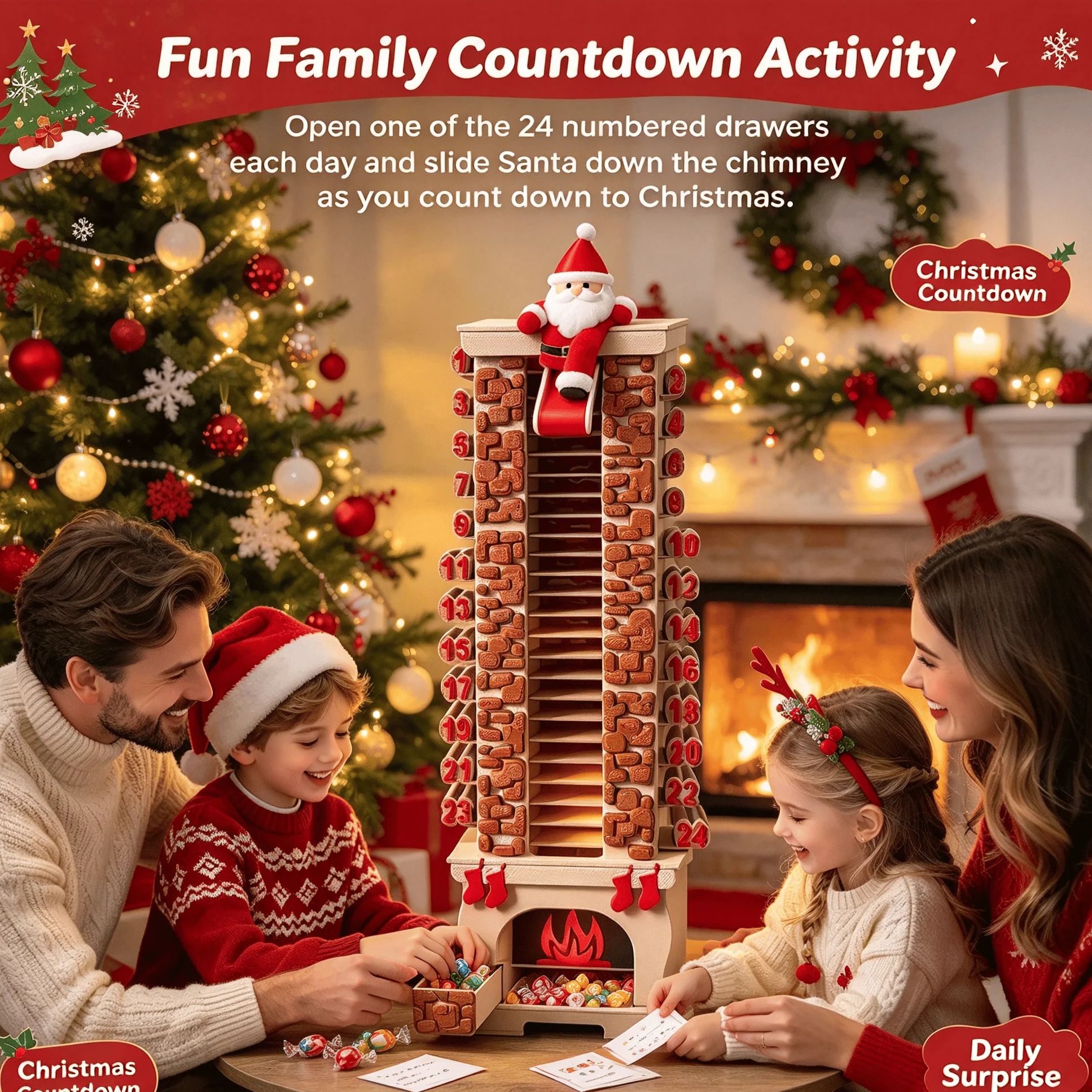 Family Christmas countdown activity