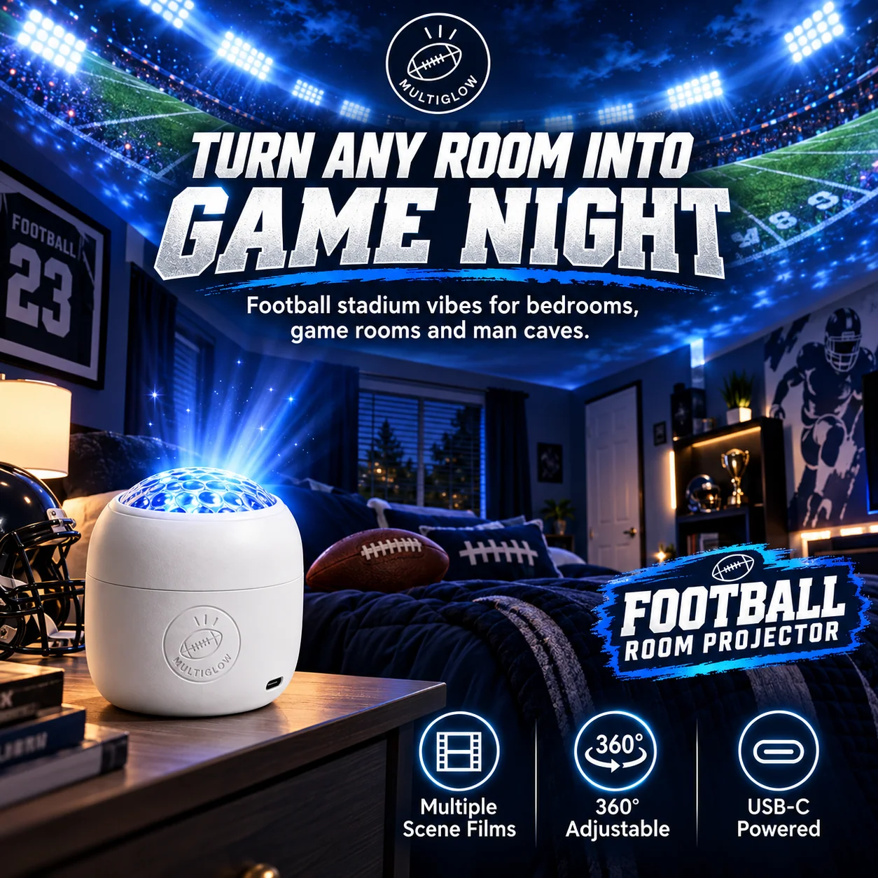 Football Stadium Room Projector