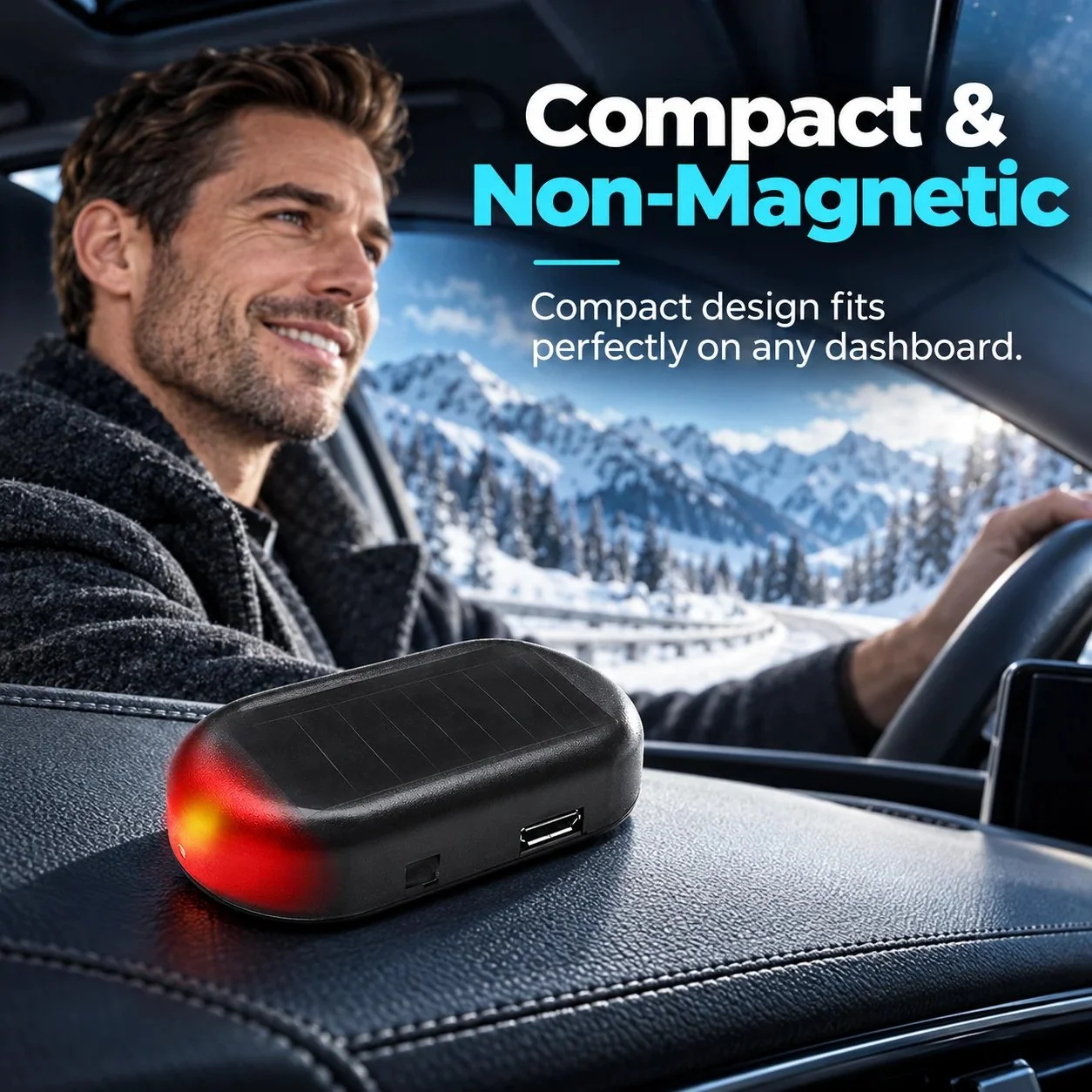 Compact non-magnetic winter vehicle accessory