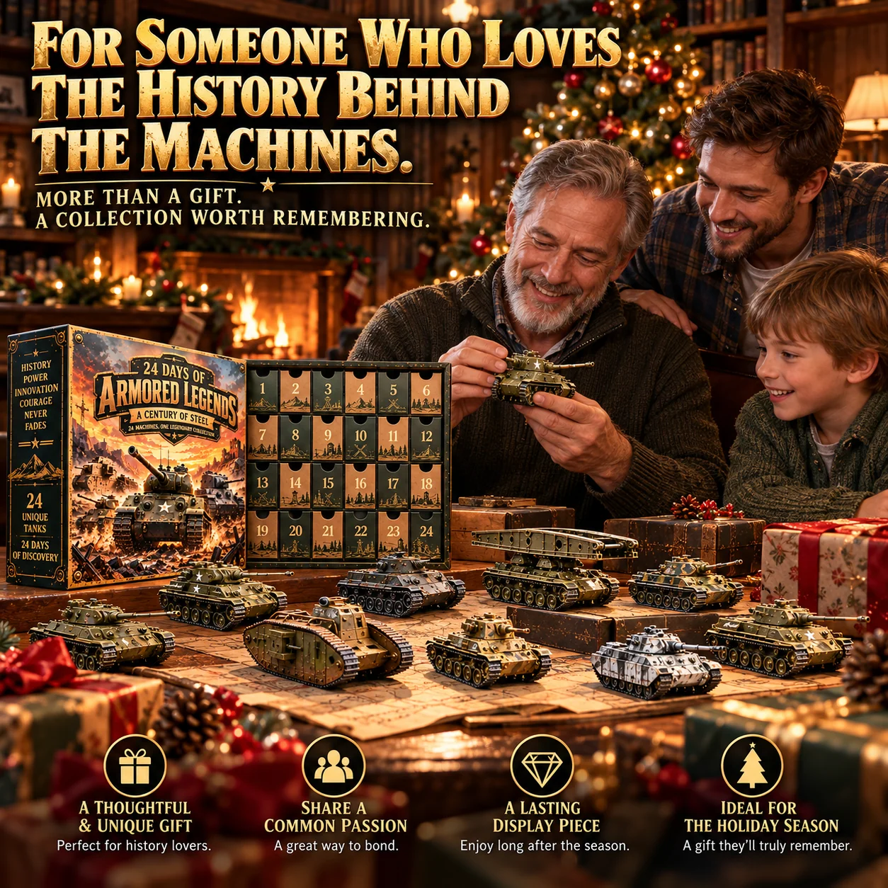 Thoughtful Christmas gift for tank model collectors and history enthusiasts