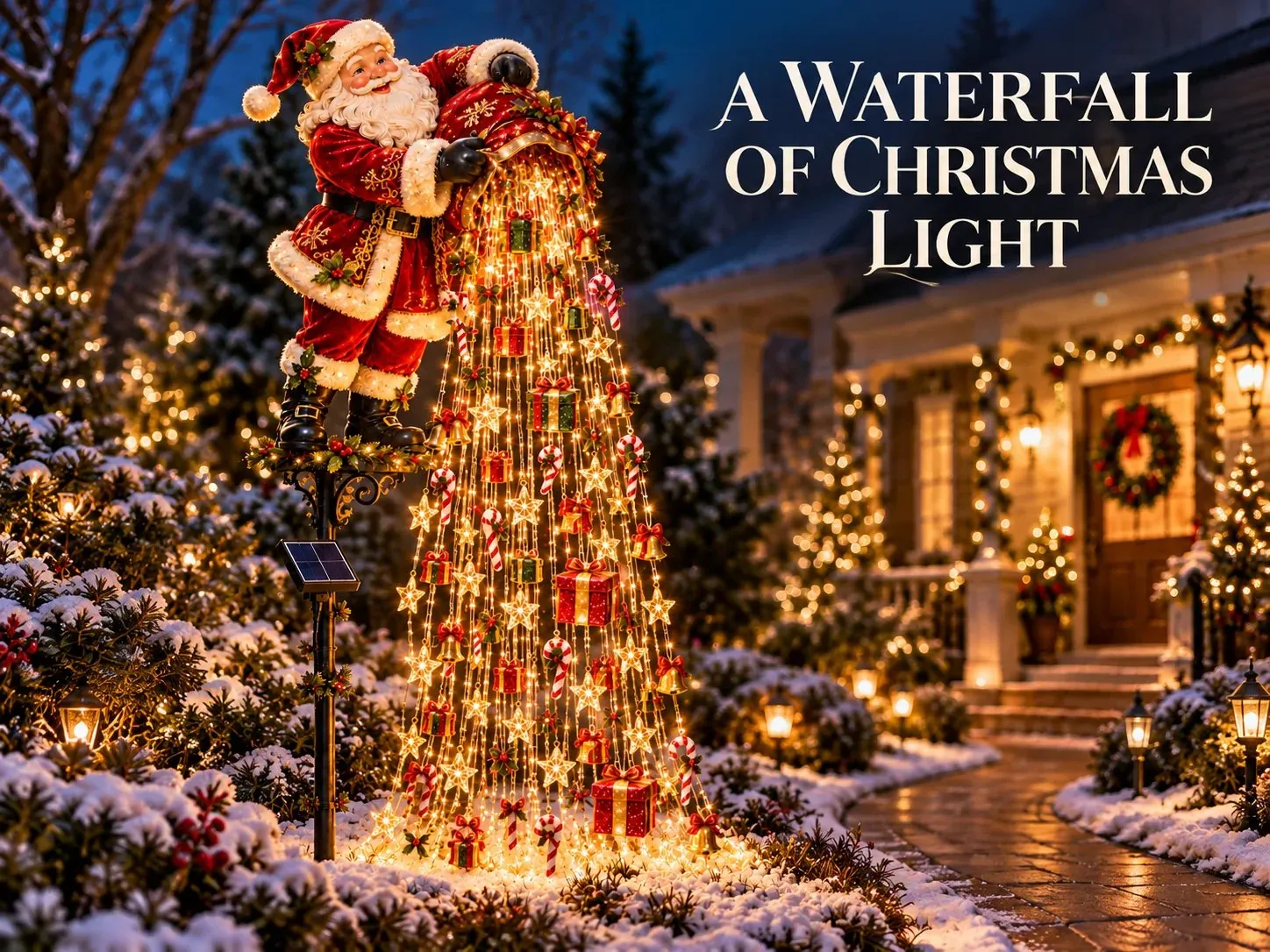 Angel Starlight Cascade Christmas garden decoration