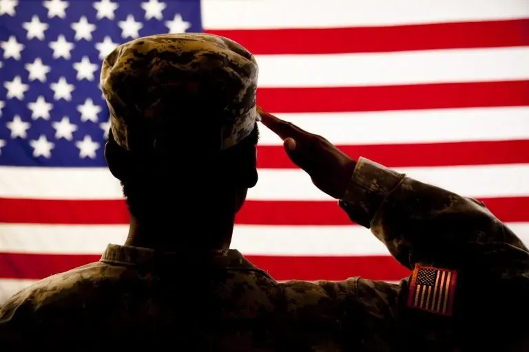 American flag patriotism tribute for Gulf War veterans