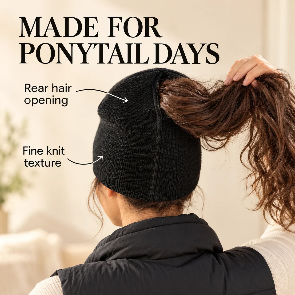 Color selection of ponytail beanies