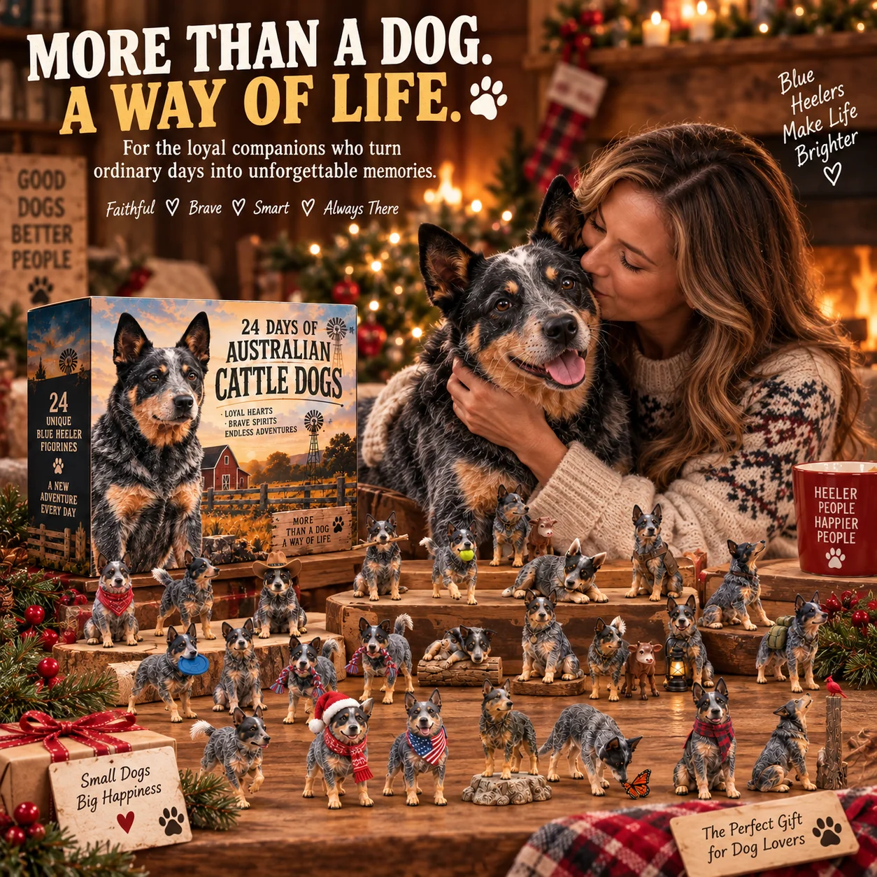 Blue Heeler advent calendar Christmas gift for dog lovers