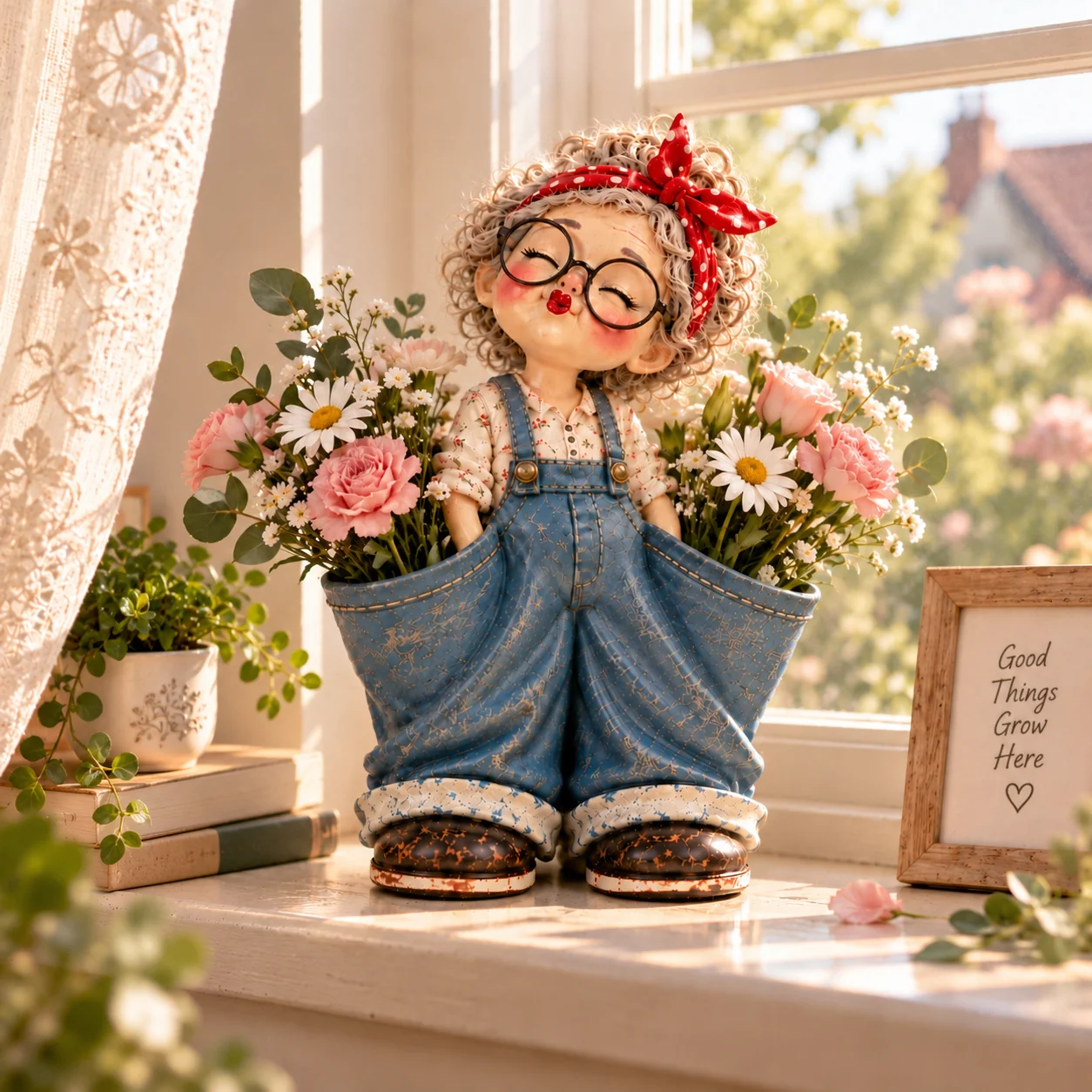Multi-purpose vintage girl organizer with different storage ideas