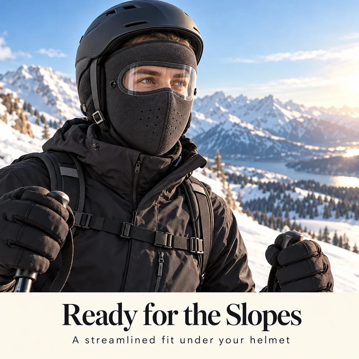 Winter face mask for cold-weather outdoor activities