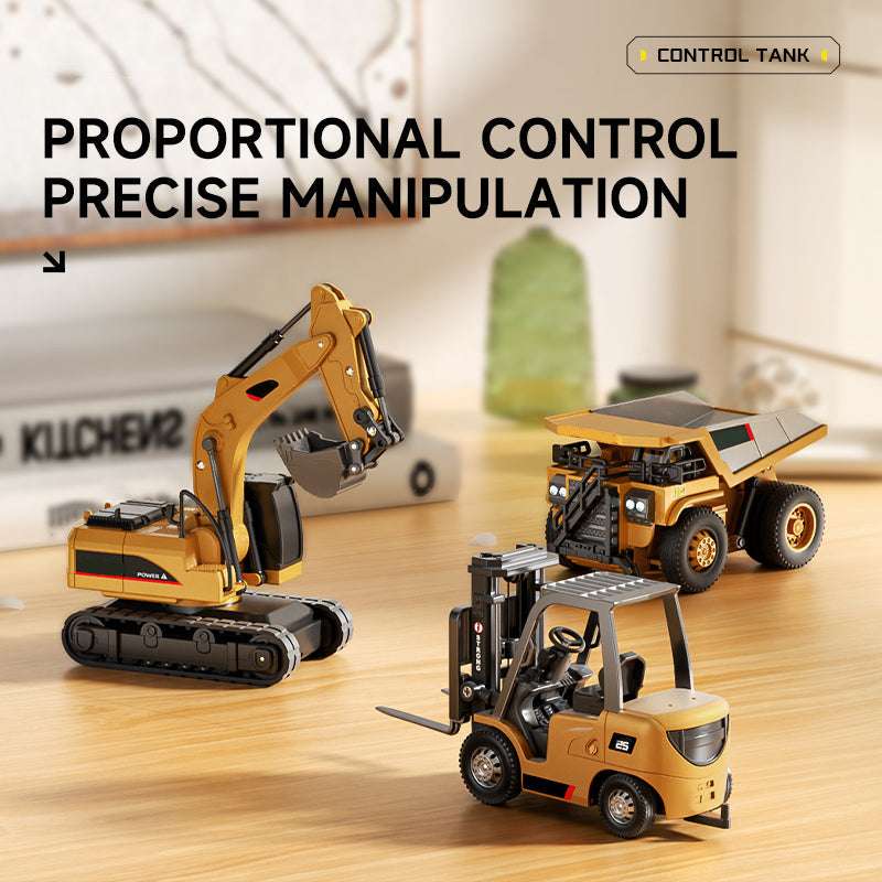 RC construction vehicle hands-on play