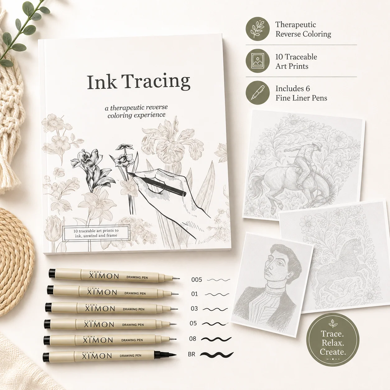 Classic White Ink Tracing Art Kit