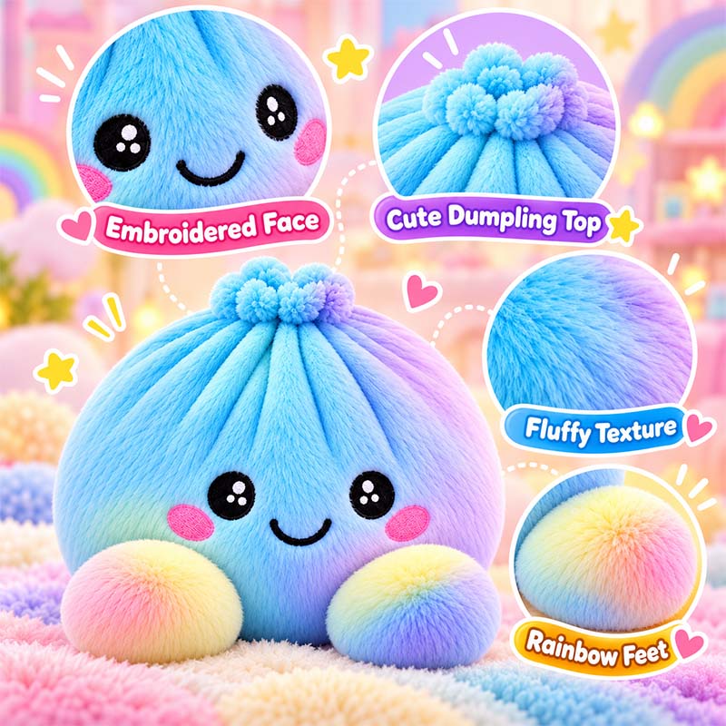 Smiling dumpling squishy plush toy