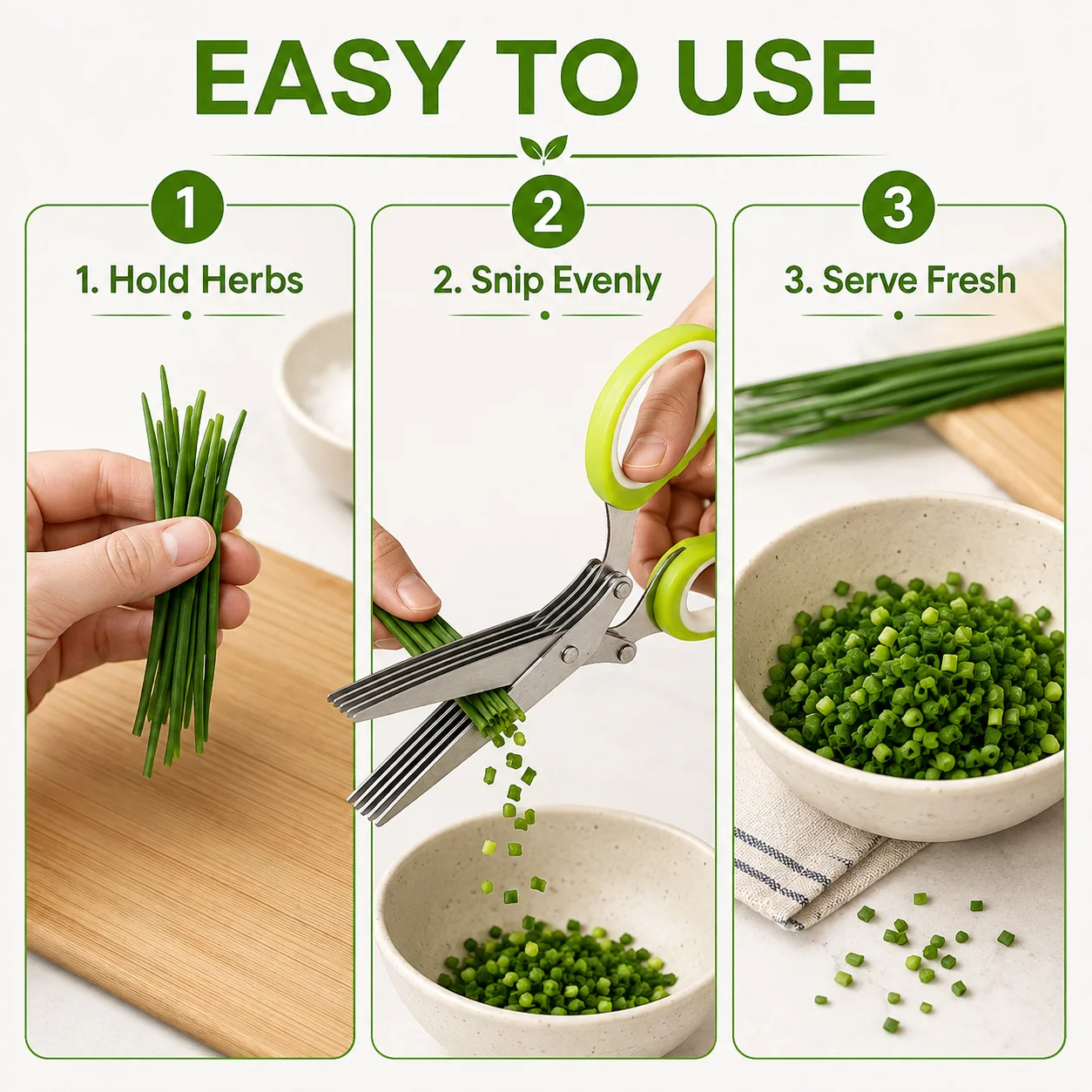 Cleaning and care of the five-blade herb scissors