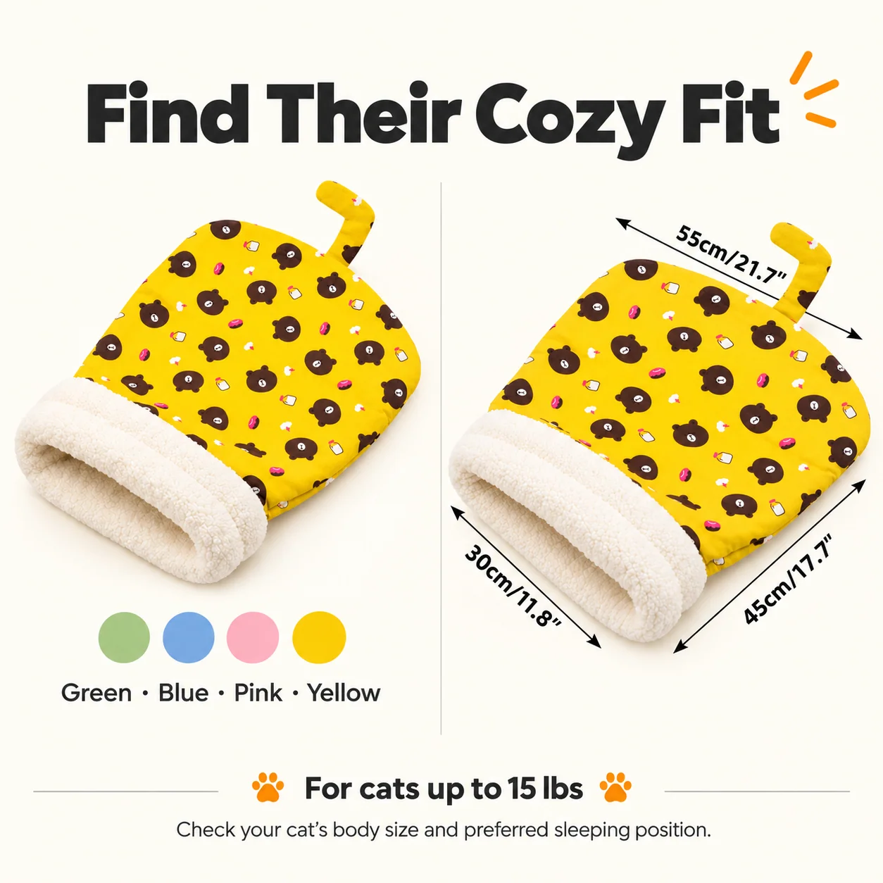 Cat sleeping bag size and fit guide