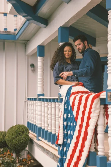 Stars and stripes blanket design