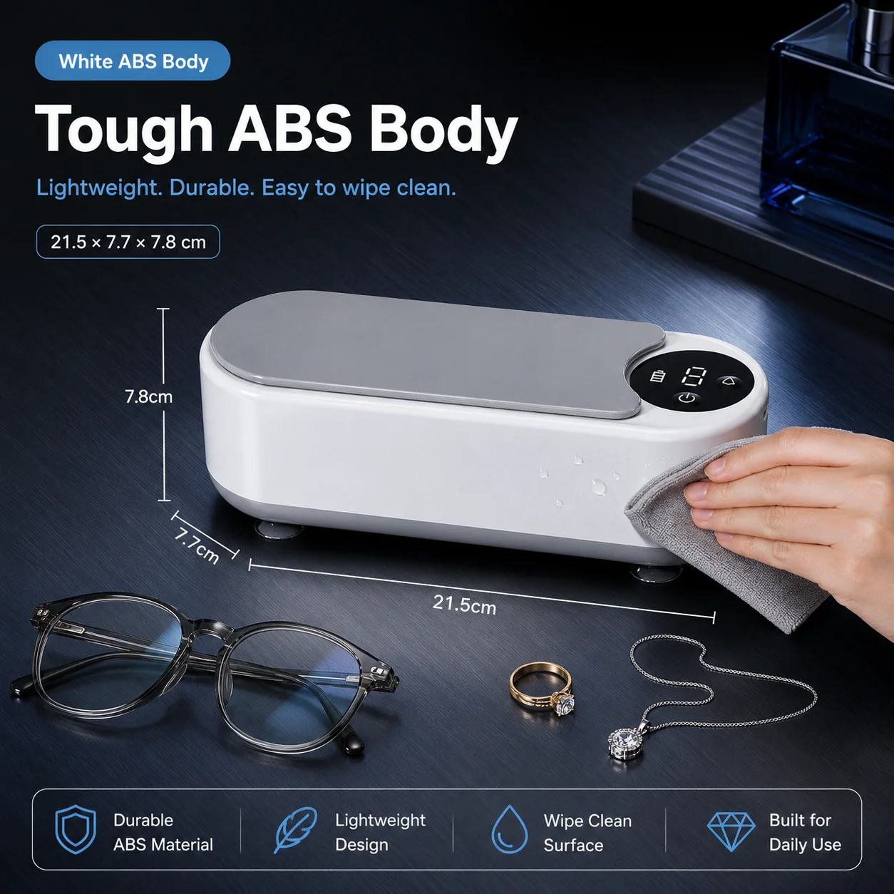 White ABS cleaning box dimensions