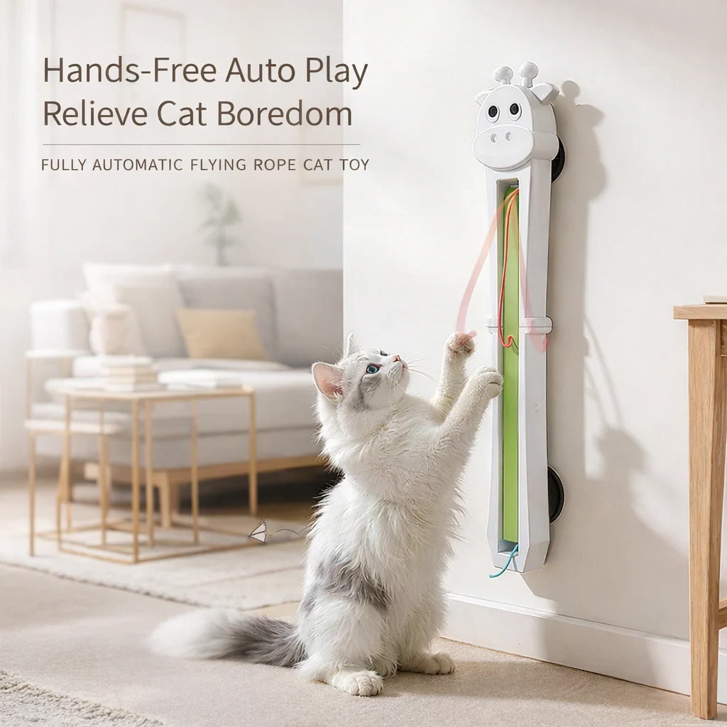 Automatic interactive swinging cat toy