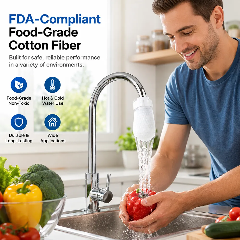 Cotton fiber faucet filter material